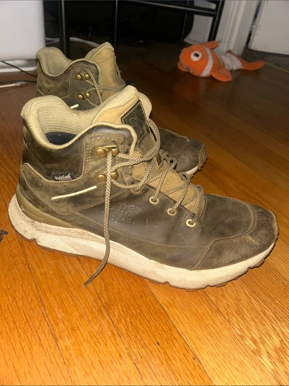 The North Face Men's Brown Lace-Up Leather Hiking Boots
